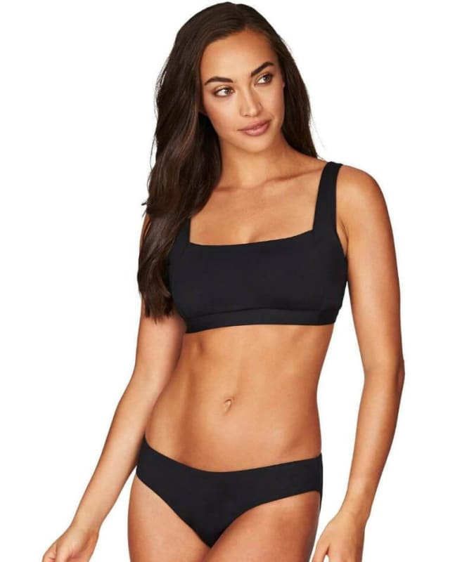 Sea Level Essentials Square Neck B-DD Cup Bikini Top - Black Swim