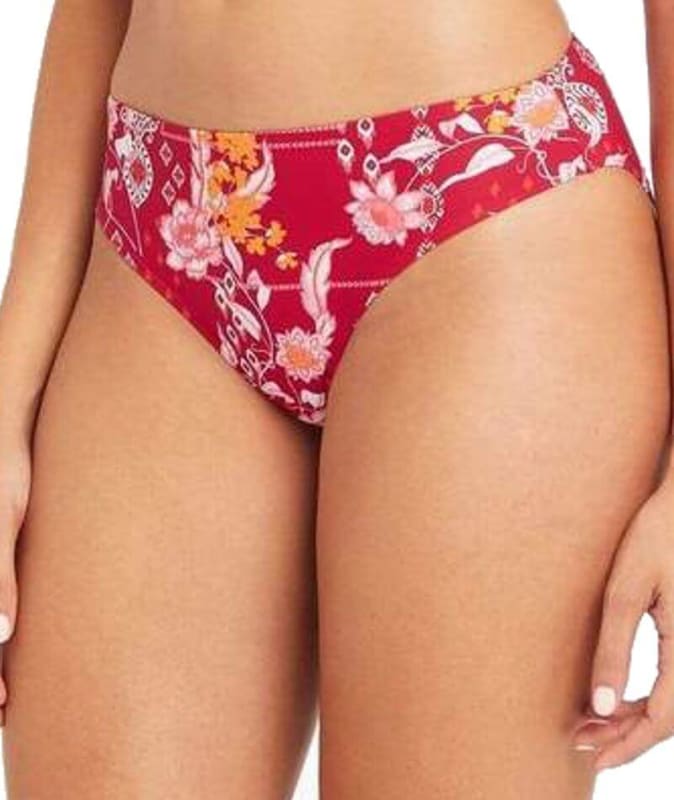 Sea Level Jardin High Leg Mid Rise Bikini Brief - Jardin Swim 