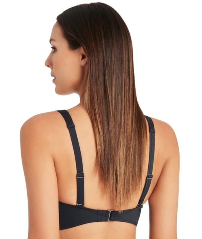 Sea Level Lola Shimmer D-DD Cup Bralette With Hidden Underwires - Charcoal Swim