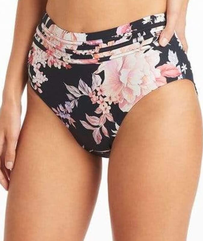 Sea Level Martini High Waiste Brief - Black Swim