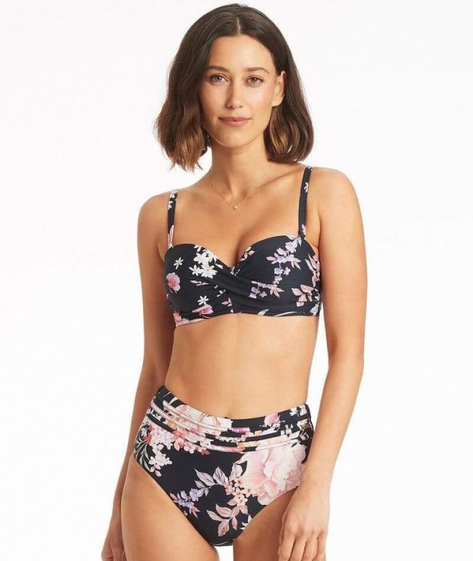 Sea Level Martini High Waiste Brief - Black Swim