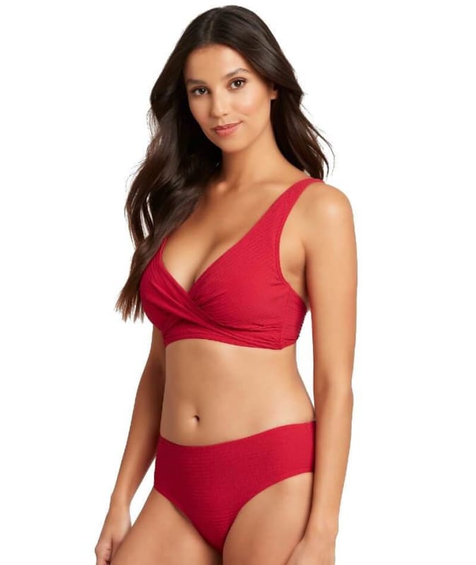 Sea Level Messina Mid Bikini Brief - Red Swim