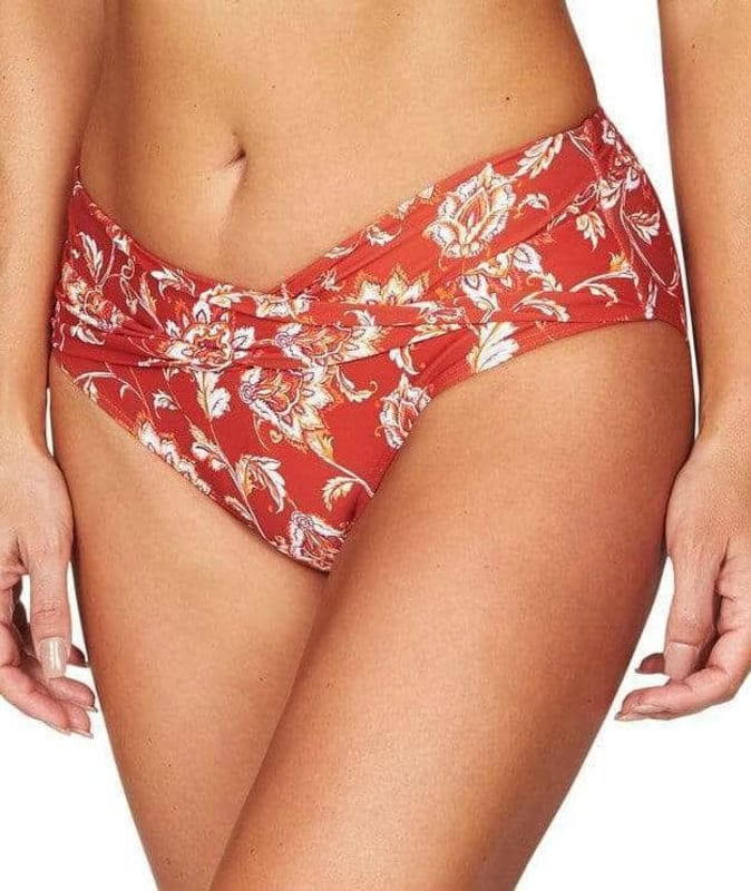 Sea Level Namaste Twist Band Mid Bikini Brief - Tuscan Sun Swim
