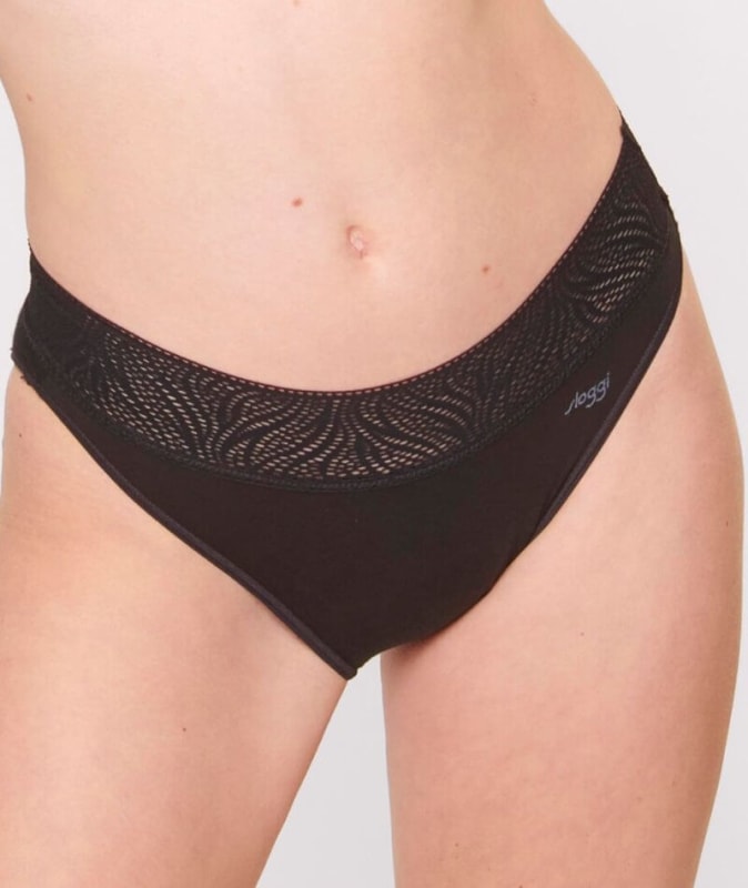 Sloggi Tai Medium Period Pants - Black Knickers