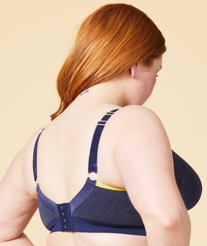 Sugar Candy Crush Fuller Bust Seamless F-HH Cup Lounge Bra - Denim Bras