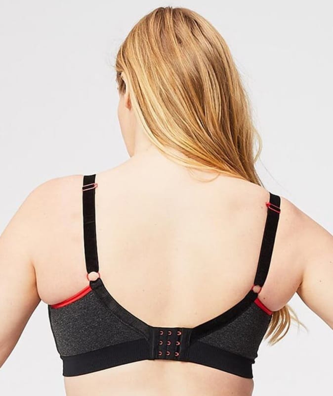 Sugar Candy Crush Fuller Bust Seamless F-HH Cup Nursing Bra - Charcoal Bras