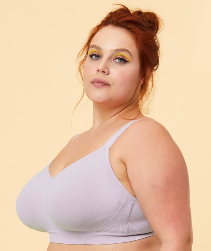 Sugar Candy Fuller Bust Seamless F-HH Cup Lounge Bra - Lavender Bras