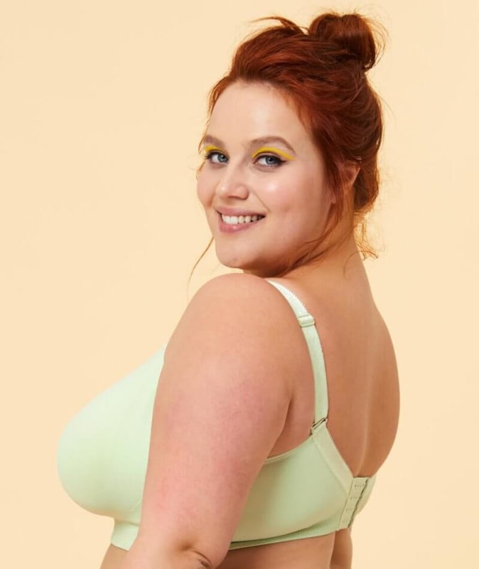Sugar Candy Fuller Bust Seamless F-HH Cup Lounge Bra - Mint Green Bras