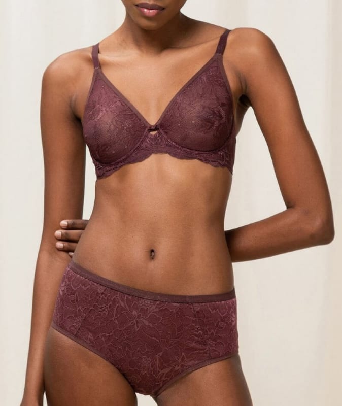 Triumph Amourette Charm High-Cut Maxi Brief - Decadent Chocolate Knickers