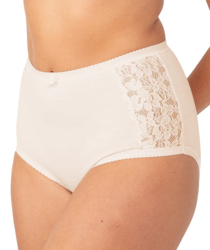 Triumph Cotton & Lace Full Brief - Body Beige Knickers