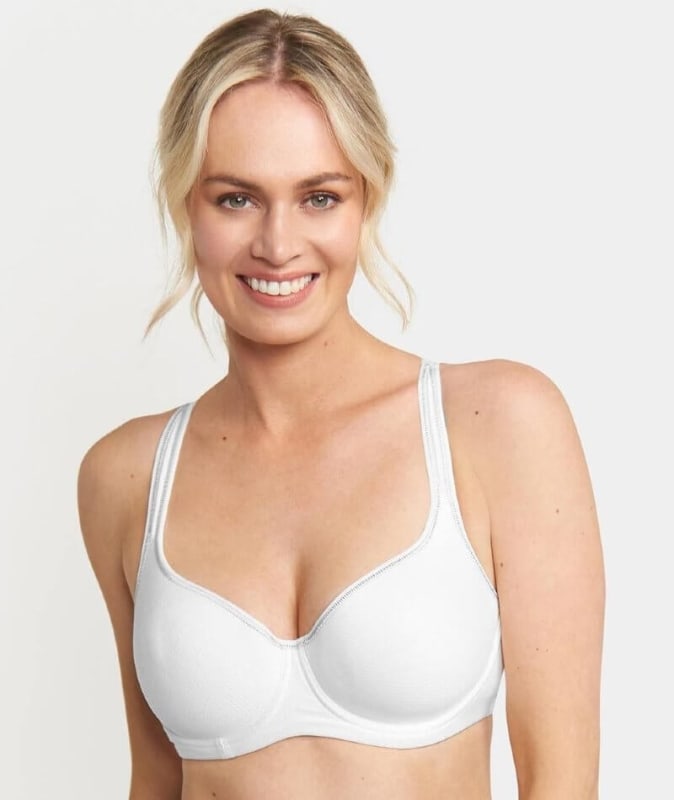 Triumph Triaction Racerback Sports Bra - White Bras