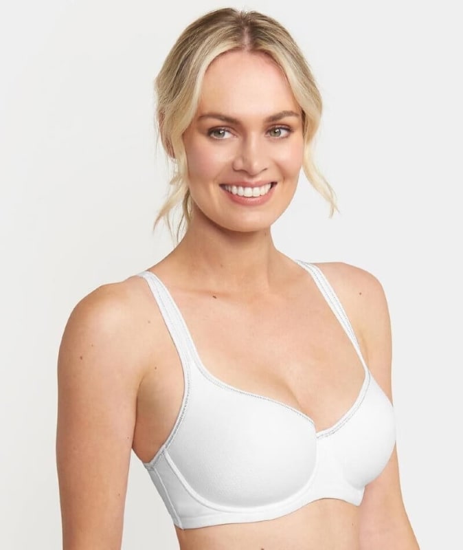Triumph Triaction Racerback Sports Bra - White Bras