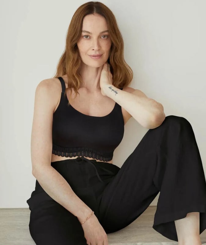 Berlei UnderState Lace Wirefree Crop Bra - Black Bras